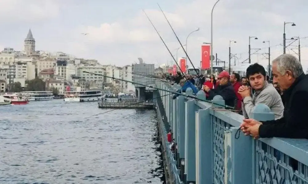 Galata Bridge Fishing in Istanbul