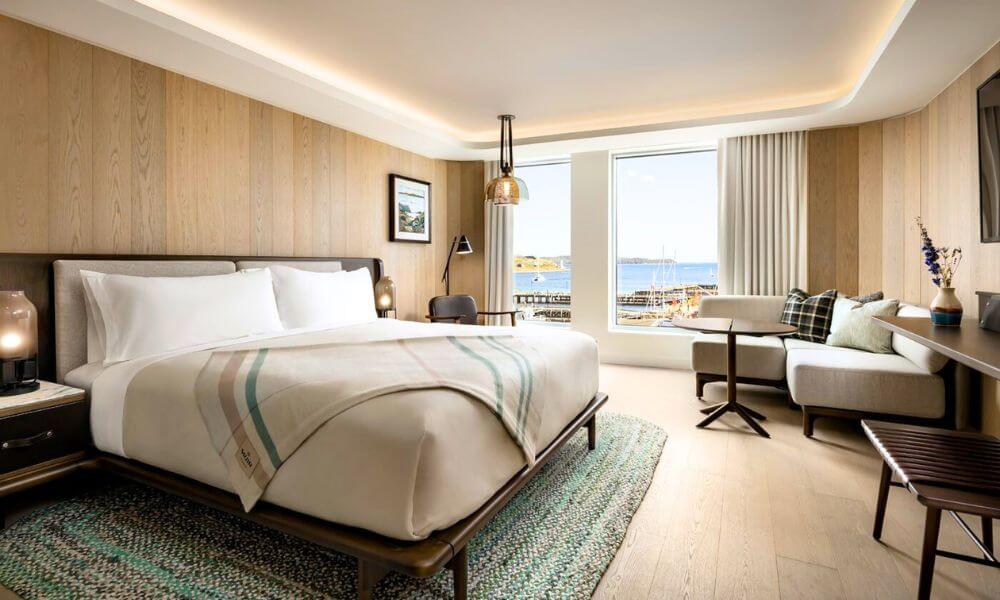 Halifax Hotel Bed with Waterfront View