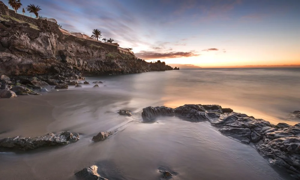 Idyllic sunset in Playa de la Arena
