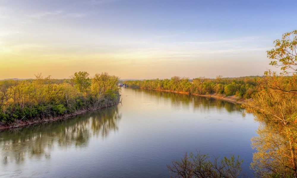 Cumberland River at sunset