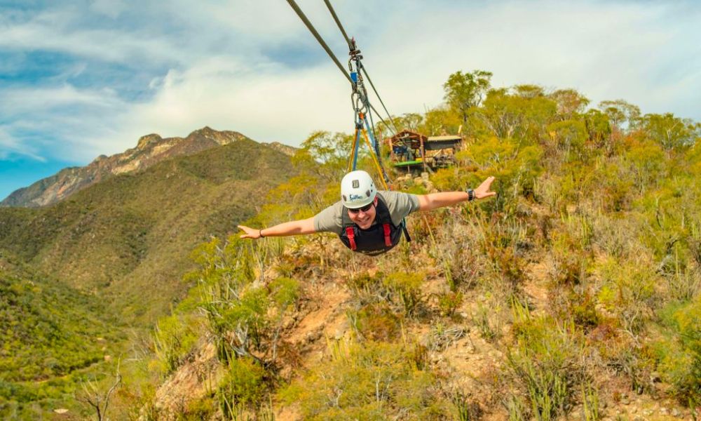 Zip-Lining Through Desert Canyons